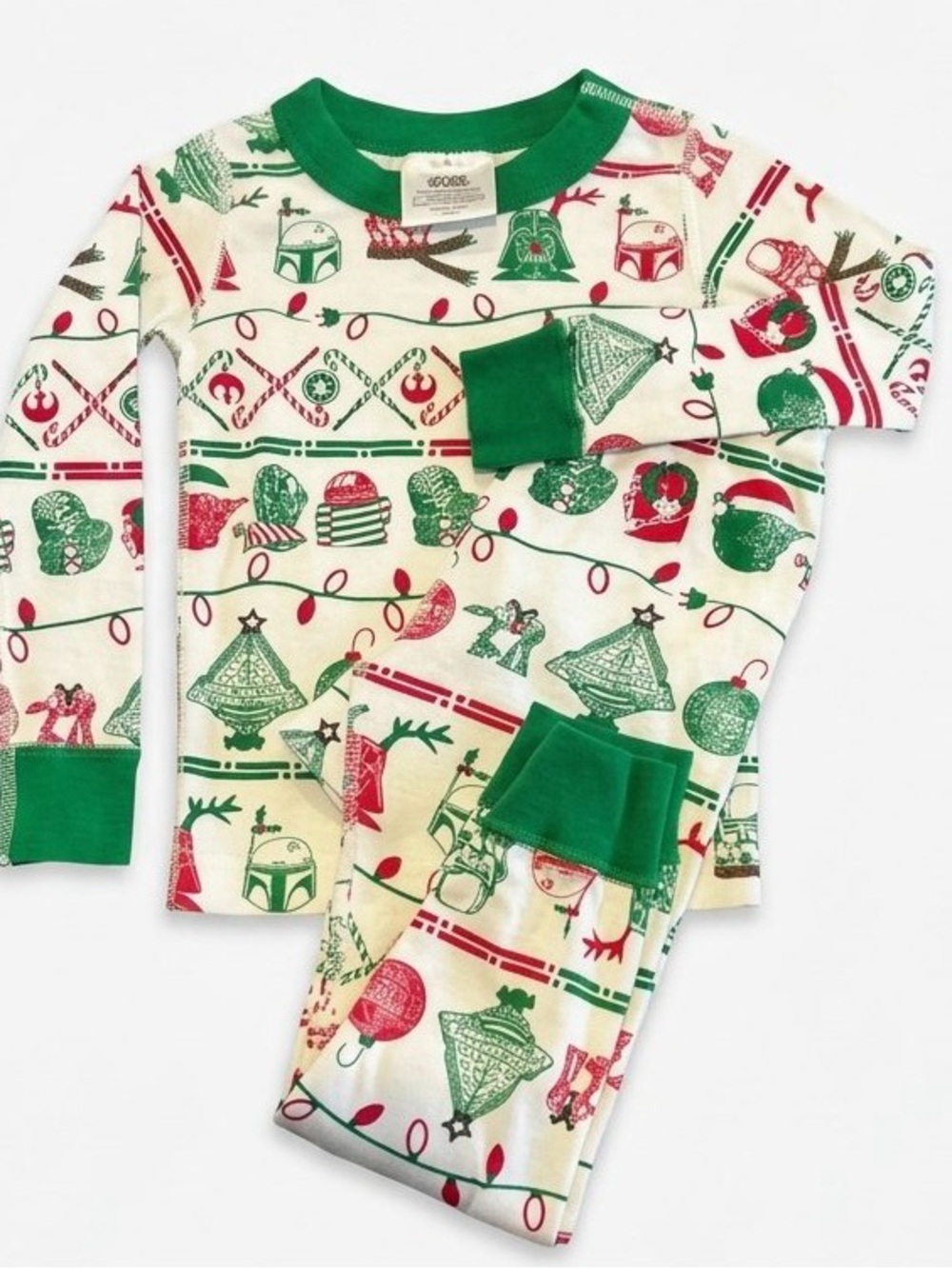 Hanna Andersson Star Wars Christmas Pajama Set Size 3 Holiday Organic Cotton EUC